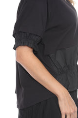 Mixed Panel Hi-Low Tee - CARINE