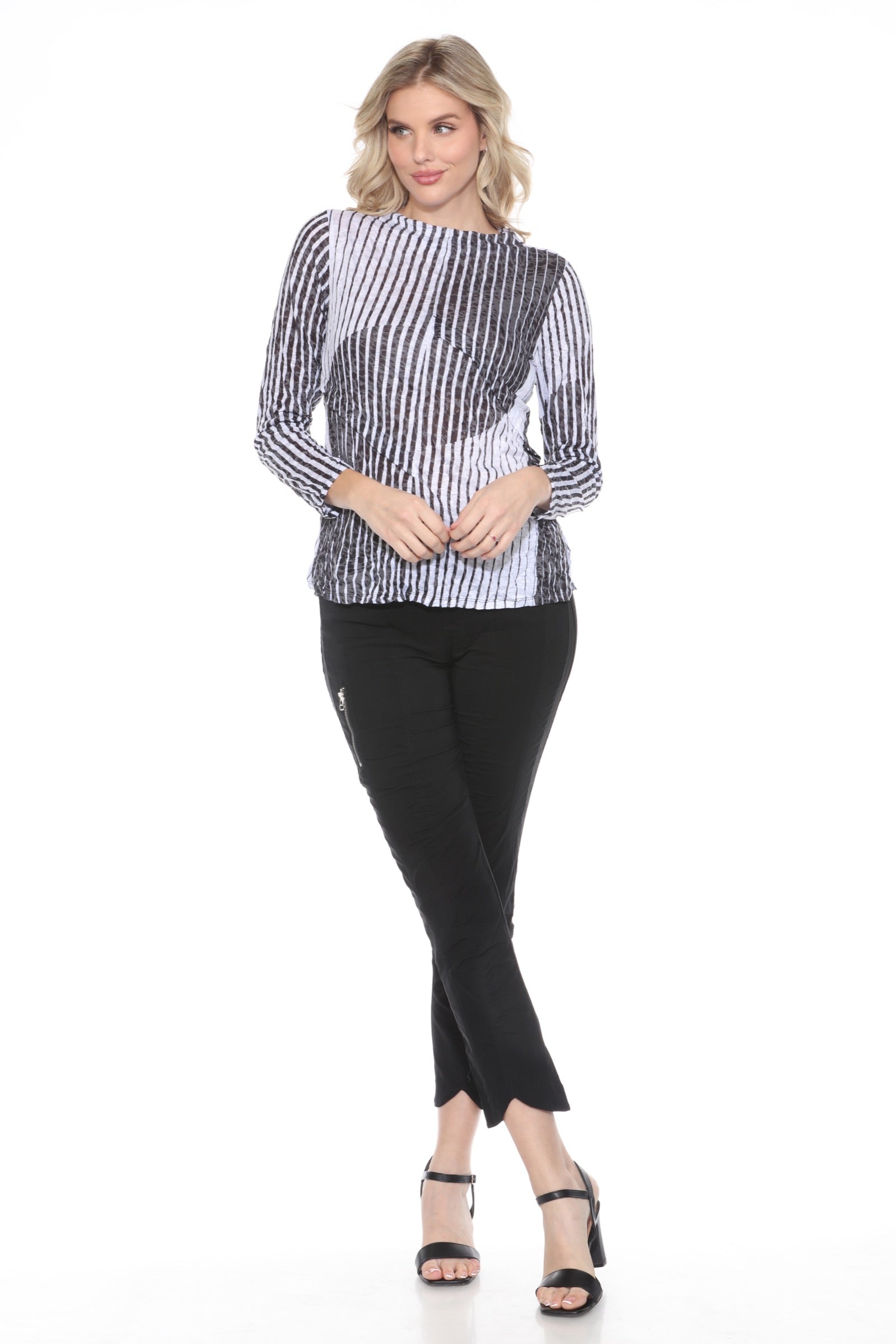 Samantha Top - Noir Symmetry - CARINE