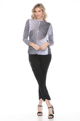 Samantha Top - Noir Symmetry - CARINE