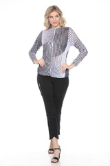 Samantha Top - Noir Symmetry - CARINE