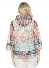 Mesh Zip Jacket - Enchanted Flames - CARINE