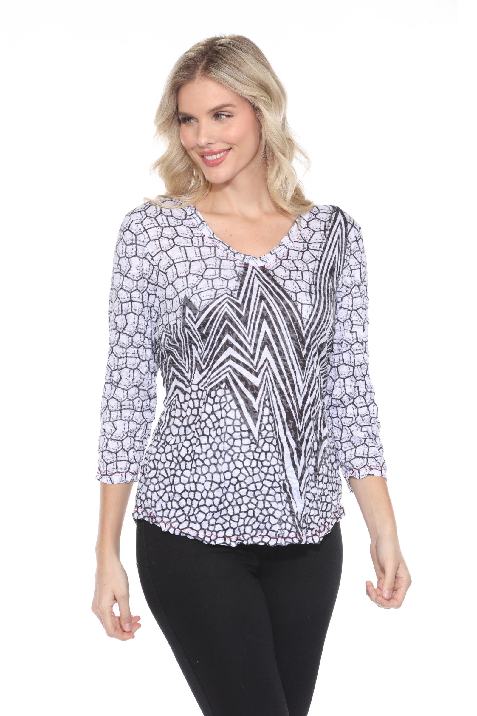 V-Neck Top - Fission Burst - CARINE