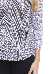 V-Neck Top - Fission Burst - CARINE