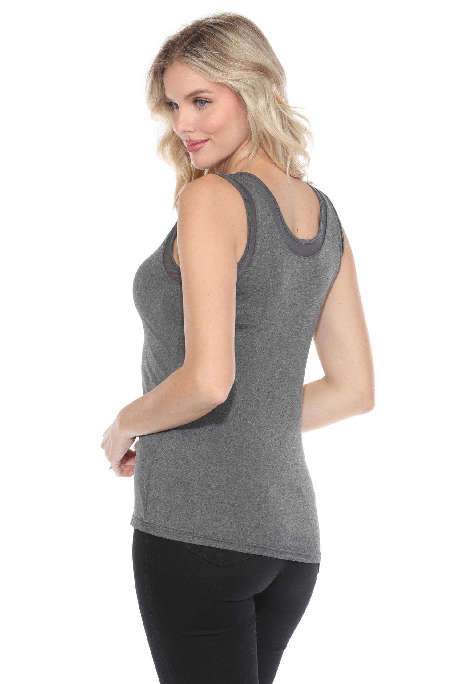 Sheer Trim Tank (Reversible) - CARINE
