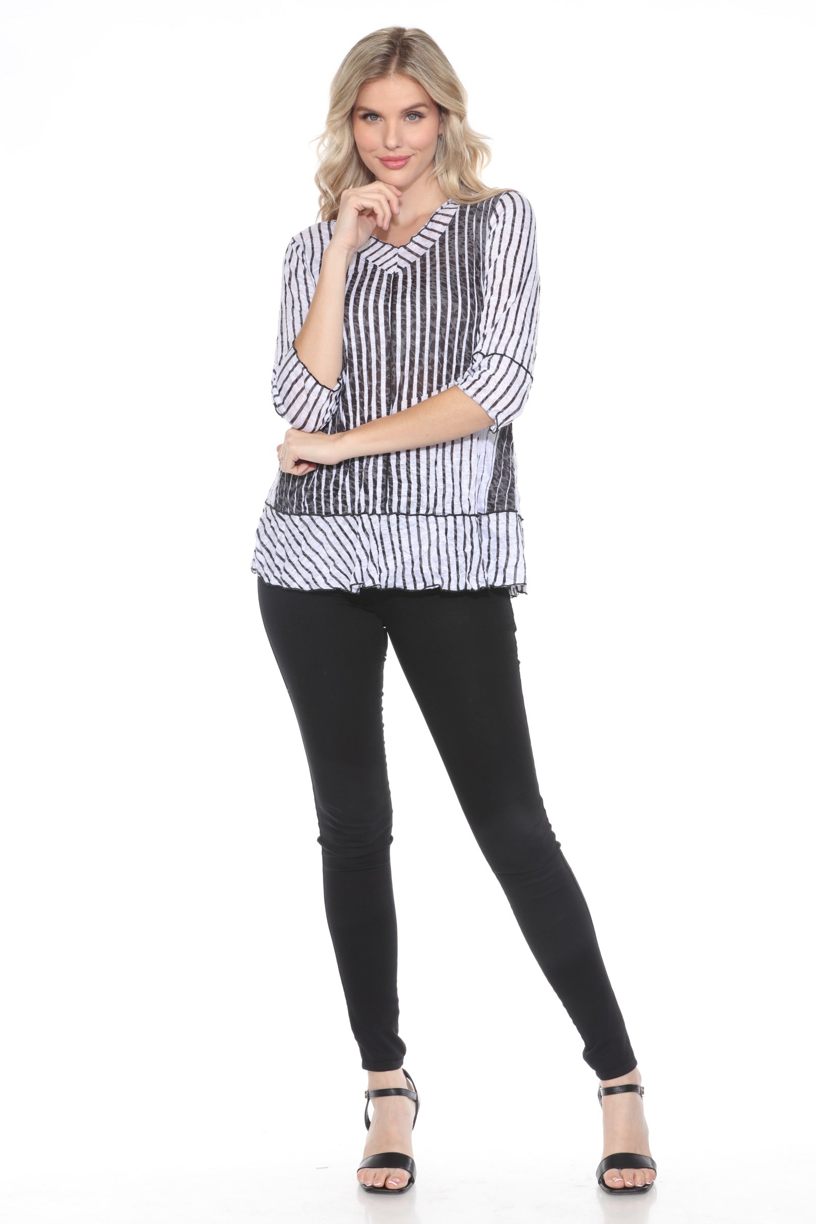 Madeline Top - Noir Symmetry - CARINE