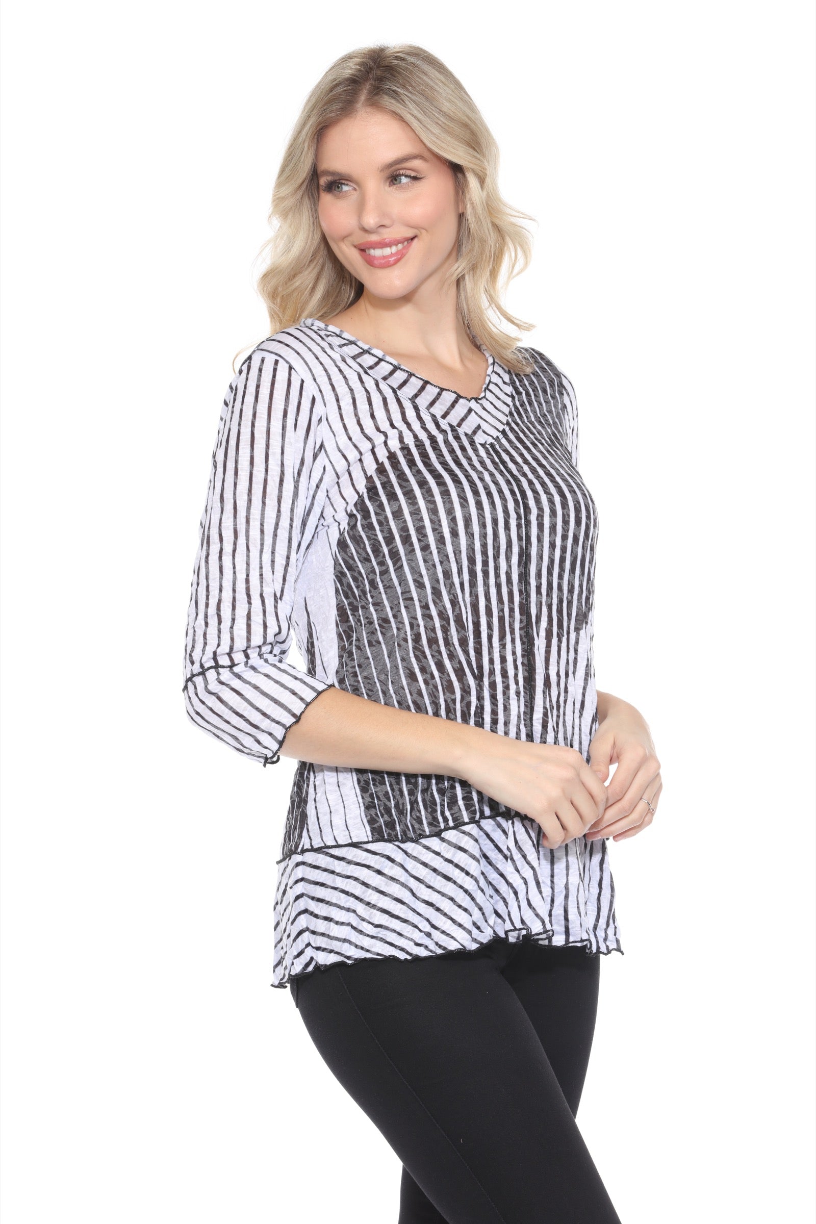 Madeline Top - Noir Symmetry - CARINE