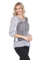 Madeline Top - Noir Symmetry - CARINE