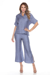 Button Tab & Rivets Matching Set - Blue - CARINE