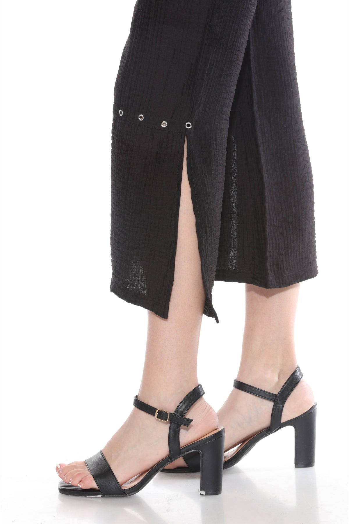 Button Tab & Rivets Matching Set - Black - CARINE