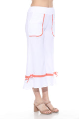 Cotton Patchwork Boxy Tee Matching Set - Orange - CARINE