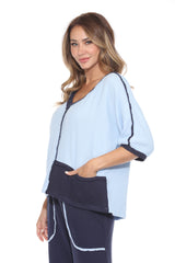 Cotton Patchwork Dolman Top - CARINE