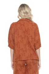 Textured Split Neck Top - CARINE