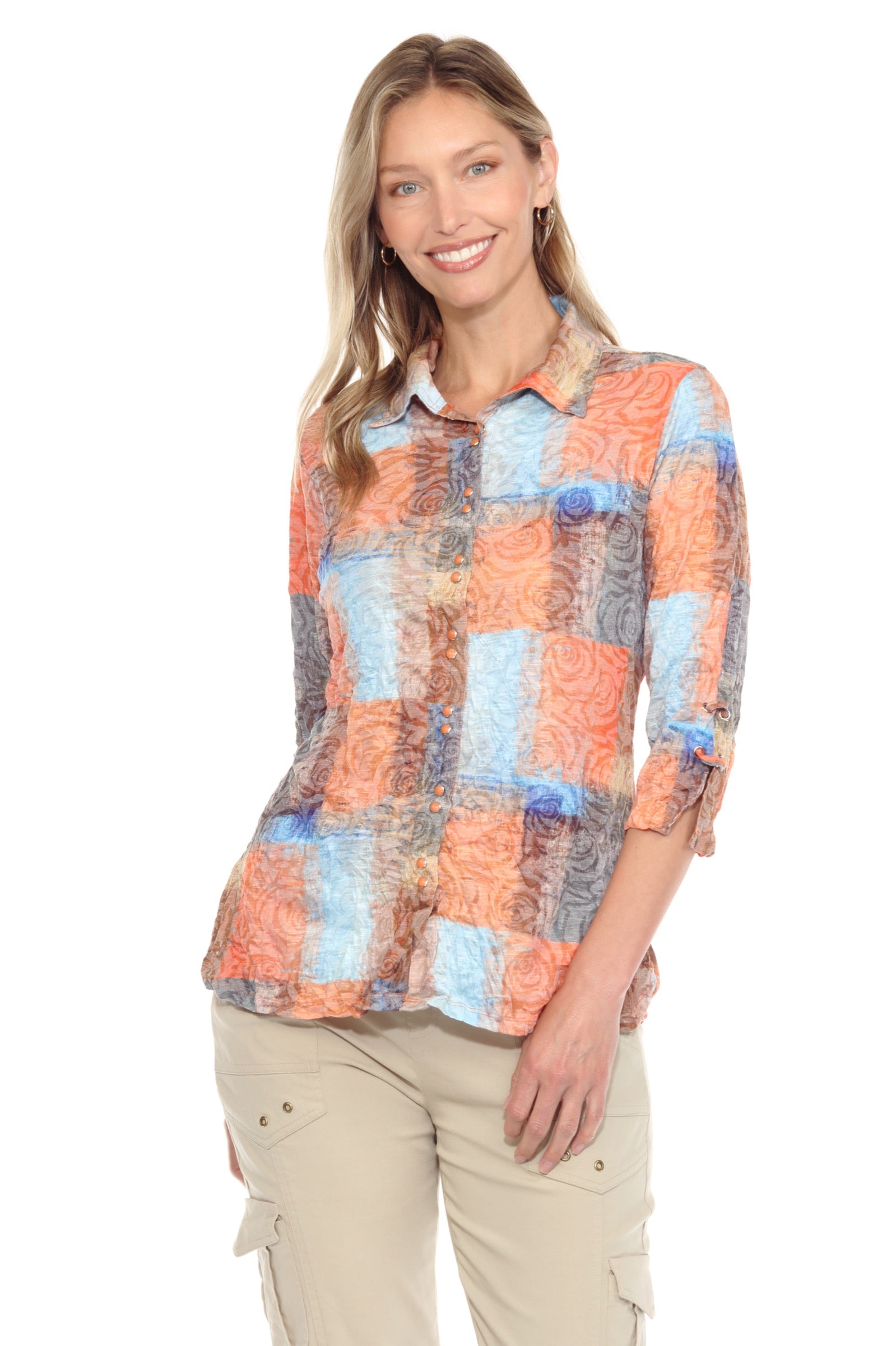 Sabrina Shirt - Sunset Weave - CARINE
