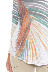 V-Neck Top - Palm Leaf - CARINE