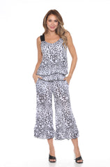 Crop Pant - Scribble Scratch - CARINE