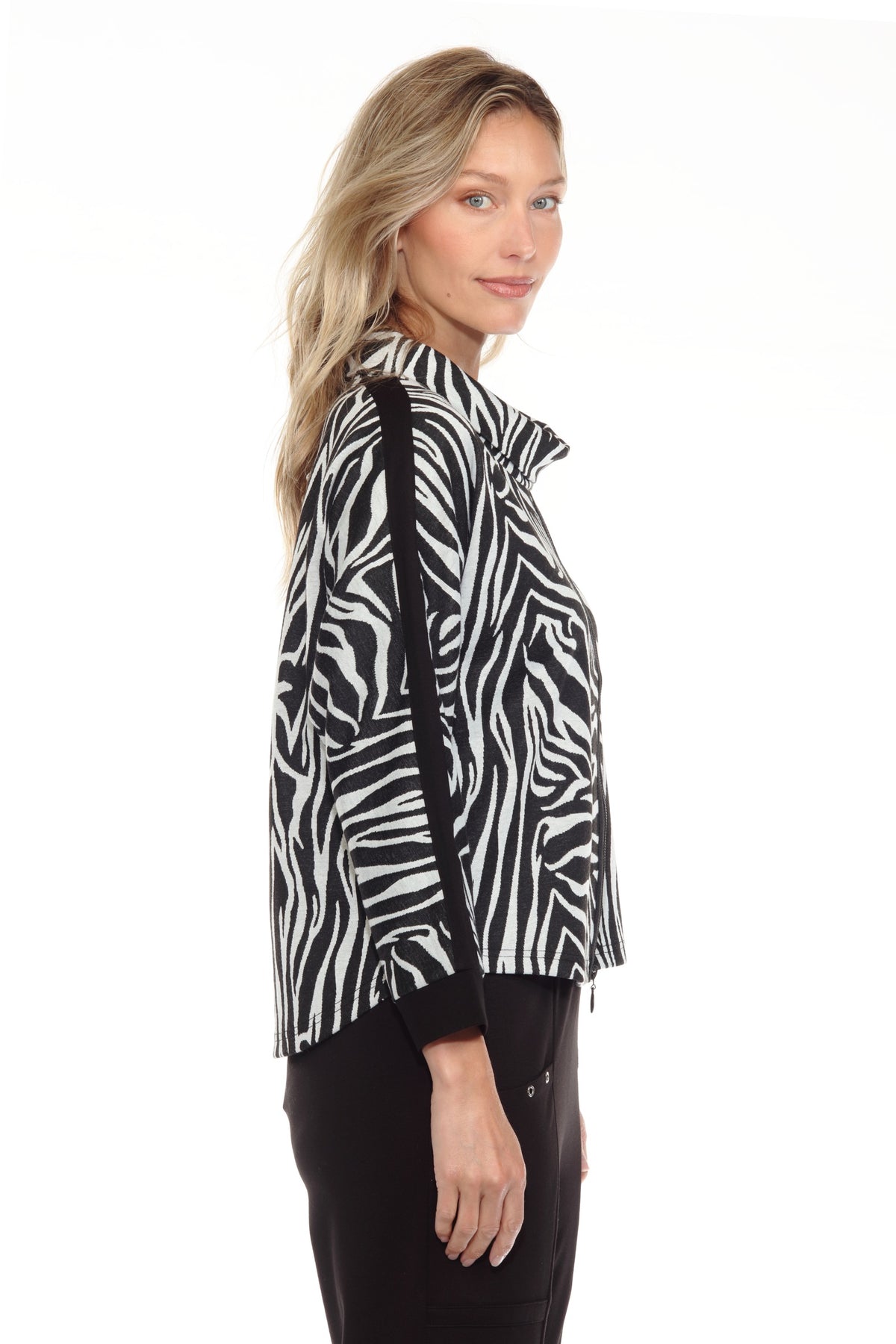 Zip-Down Swing Pullover - CARINE