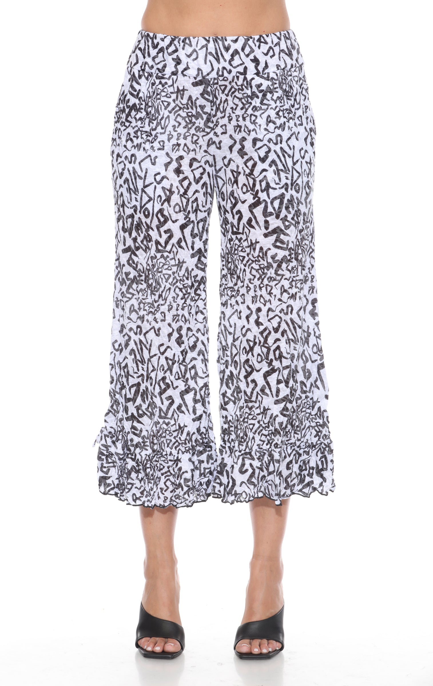 Crop Pant - Scribble Scratch - CARINE