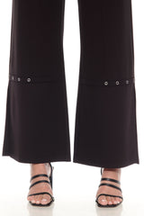 Checker Trim Pullover and Pant Matching Set - Black/Tan