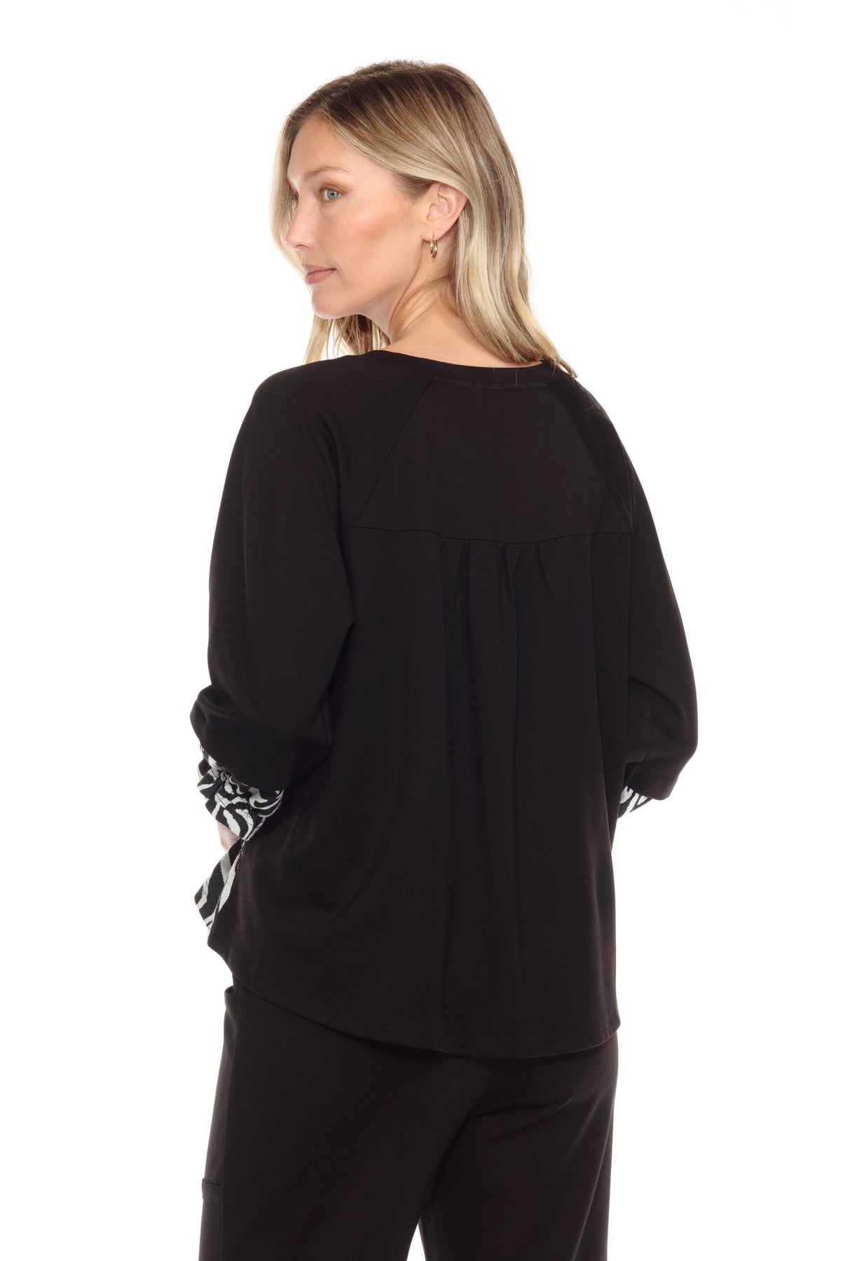 Mixed Panel Hi-Low Top - CARINE