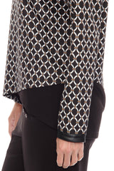 Cowl Neck Pullover w/ Faux Trim - CARINE