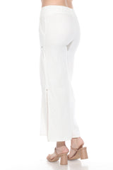 Textured Cotton Diagonal Seam Matching Set - Ivory - CARINE