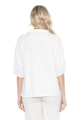 Textured Split Neck Top - CARINE