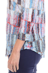 Round-Neck Top - Tile Mosaic - CARINE