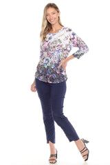 Round-Neck Top - Garden Bloom - CARINE