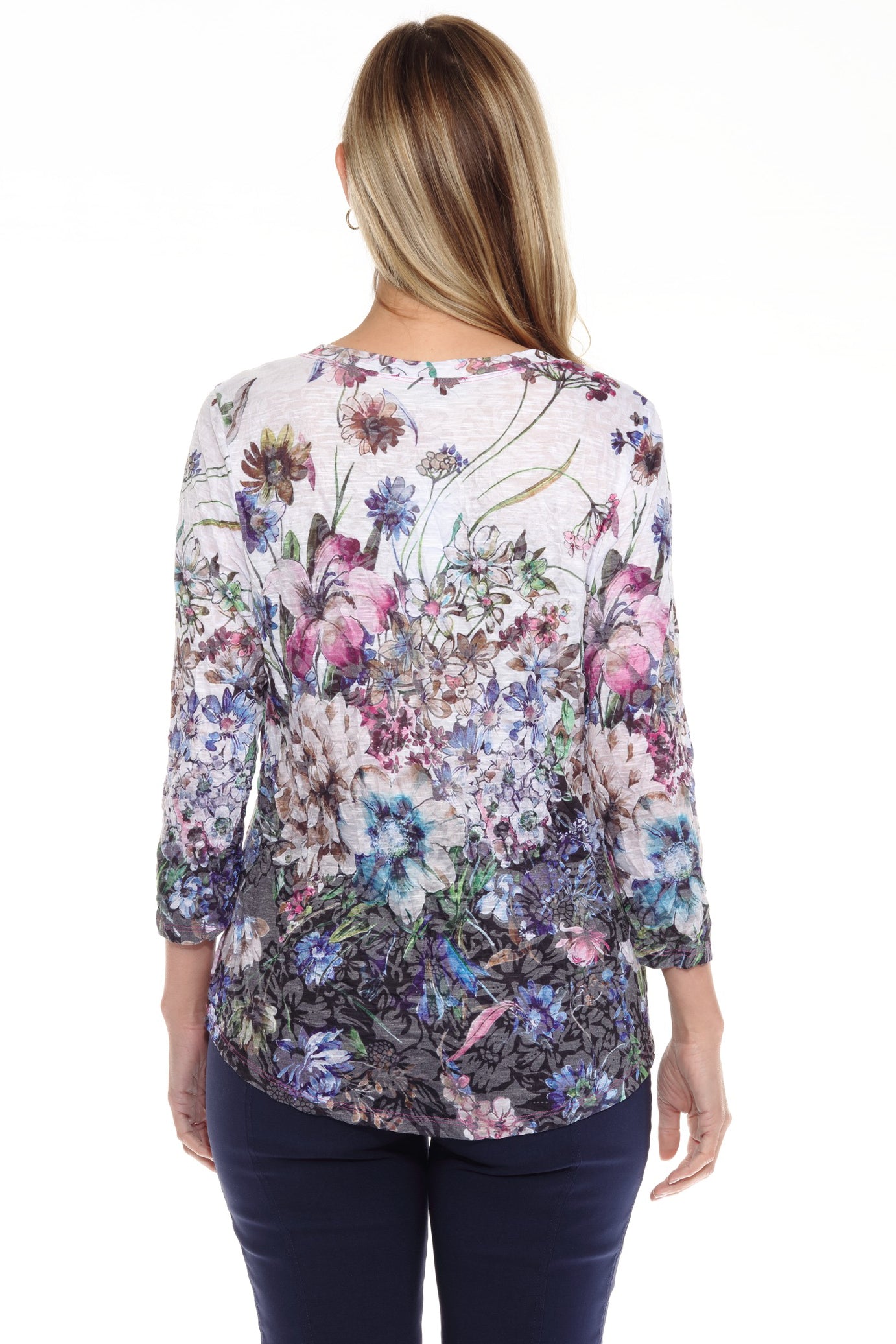 Round-Neck Top - Garden Bloom - CARINE