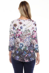 Round-Neck Top - Garden Bloom - CARINE