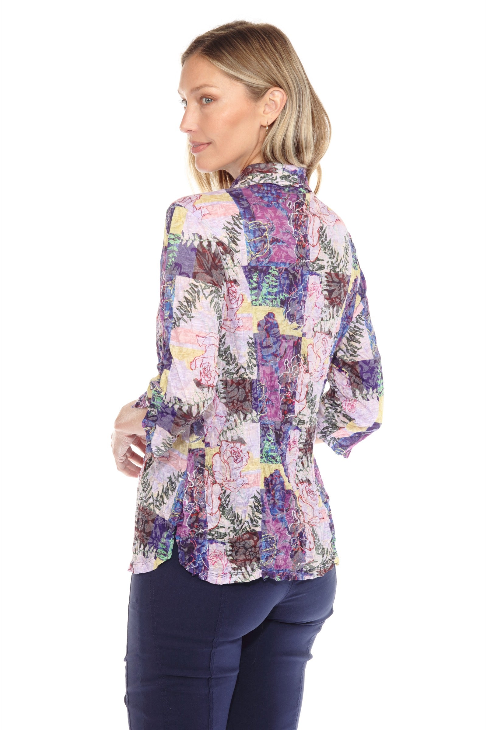 Sabrina Shirt - Orchid Mosaic - CARINE