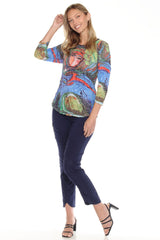 Round-Neck Top - Feline Palette - CARINE