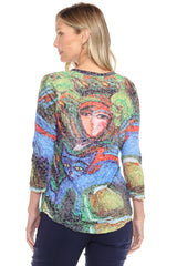 Round-Neck Top - Feline Palette - CARINE