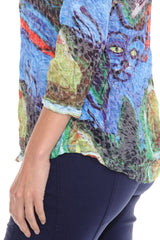 Round-Neck Top - Feline Palette - CARINE