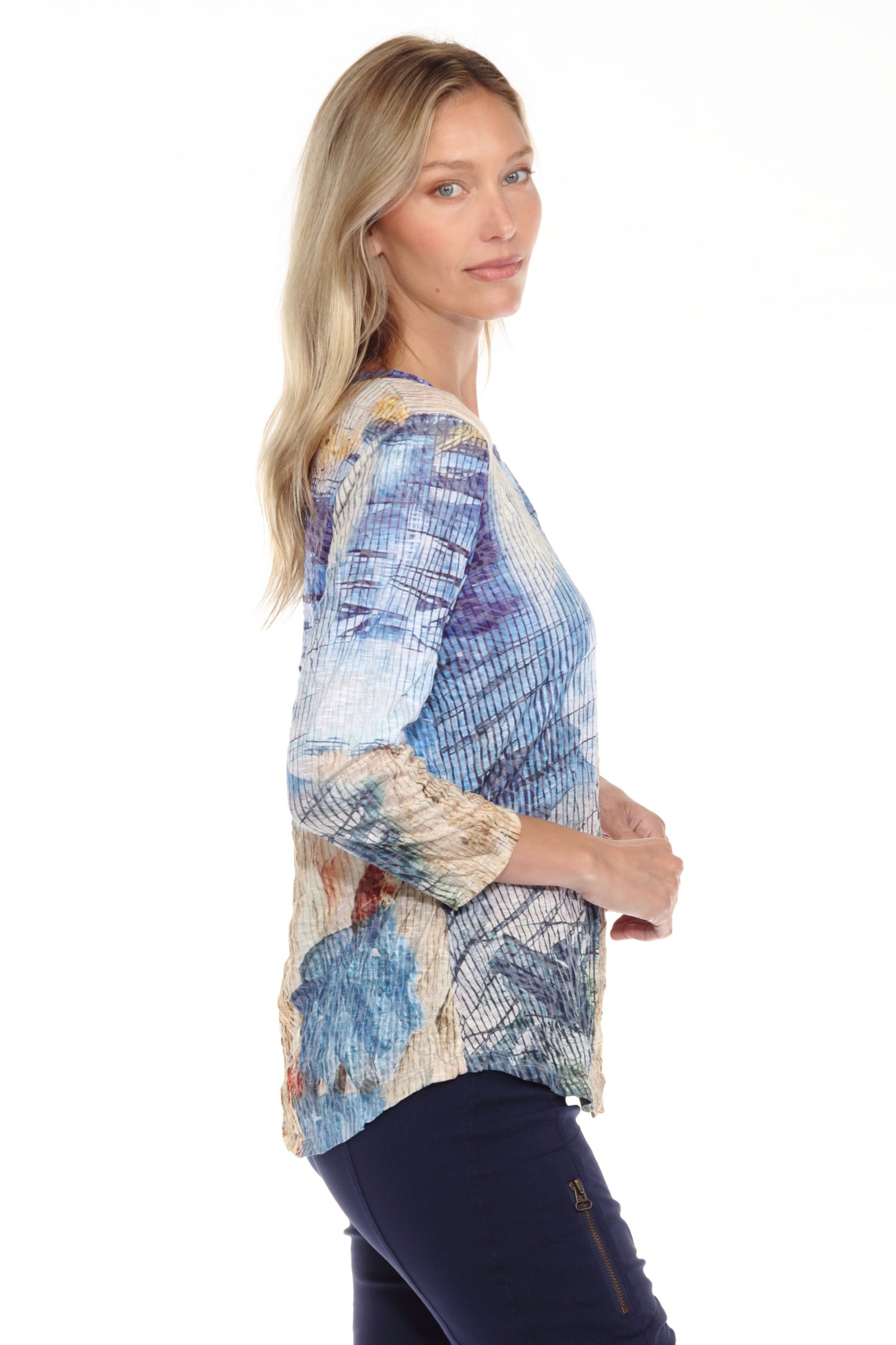 Round-Neck Top - Ocean Drift - CARINE
