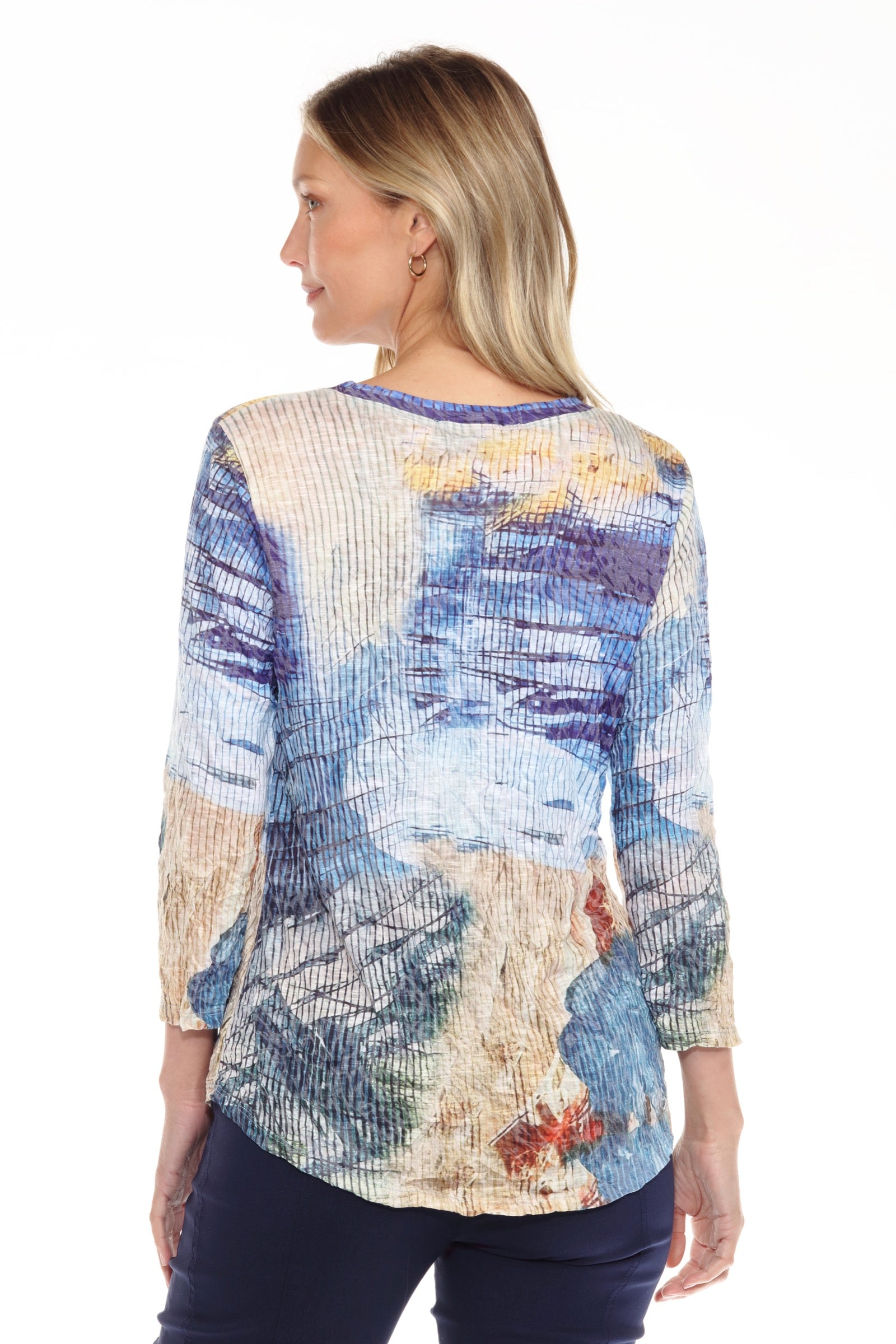 Round-Neck Top - Ocean Drift - CARINE