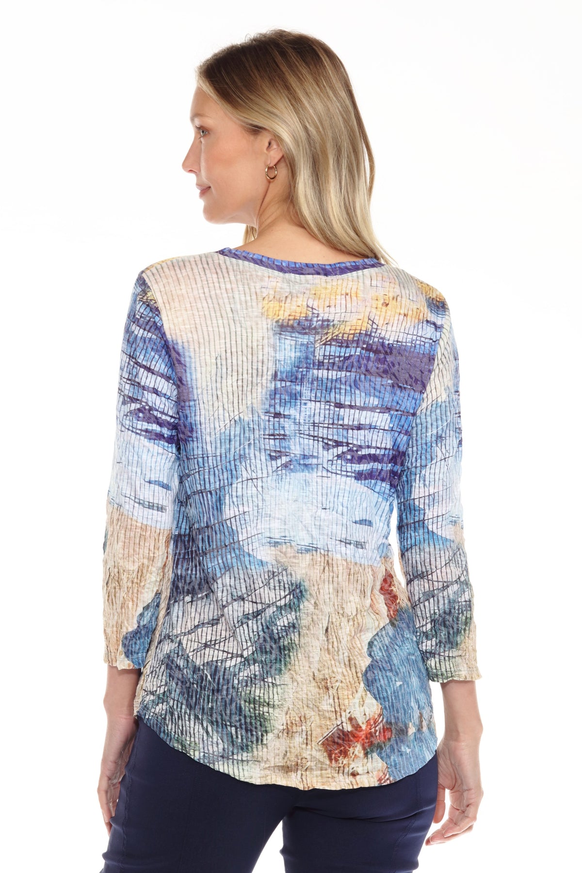 Round-Neck Top - Ocean Drift - CARINE