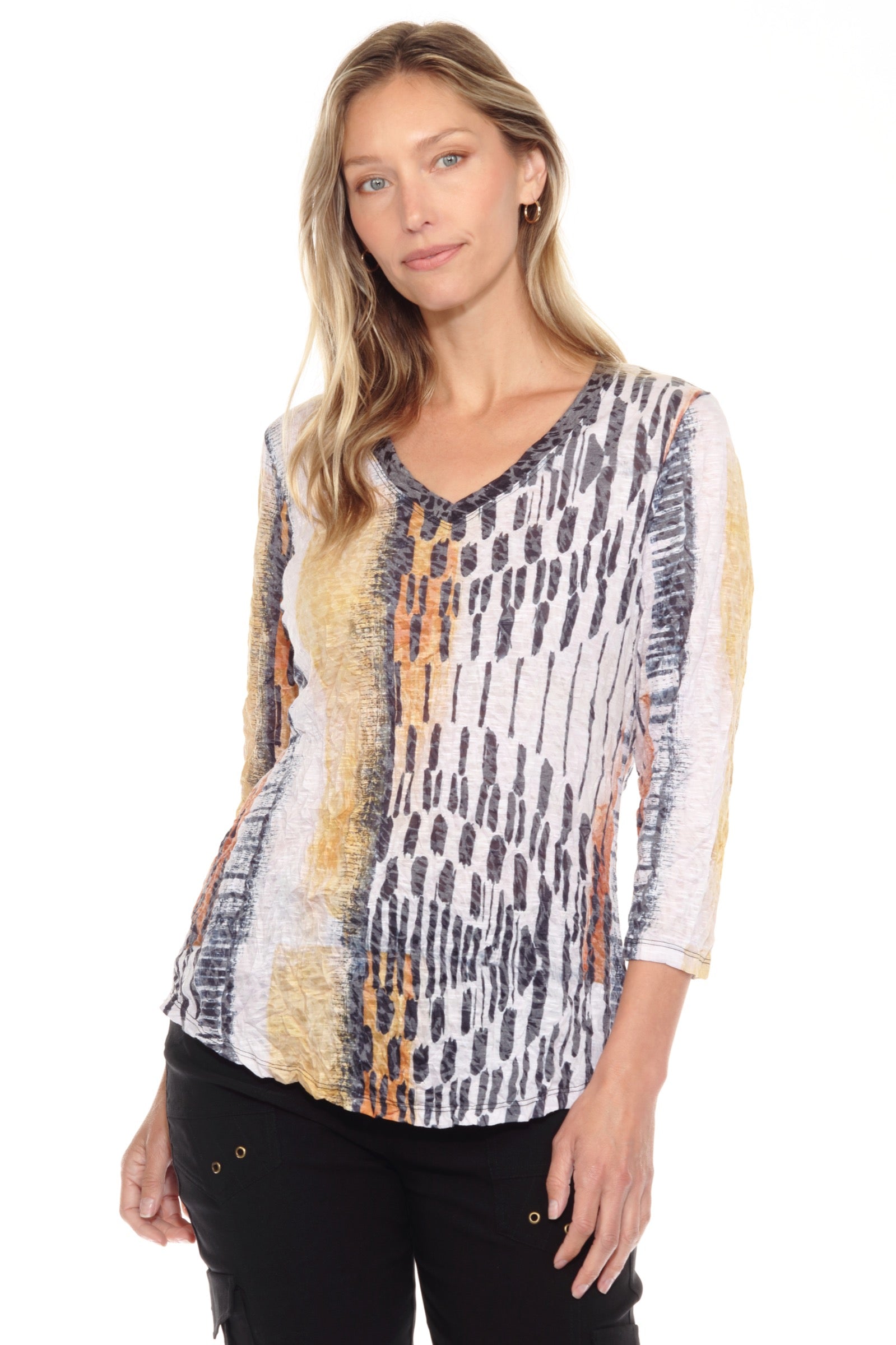 V-Neck Top - Wild Sands - CARINE