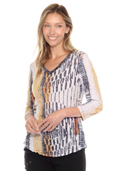 V-Neck Top - Wild Sands - CARINE