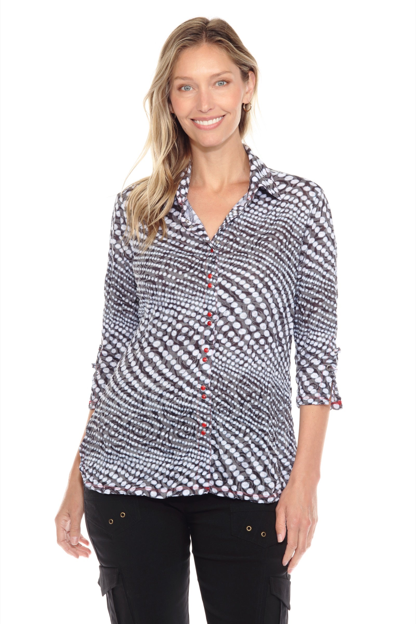 Sabrina Shirt - Dot Swirl - CARINE