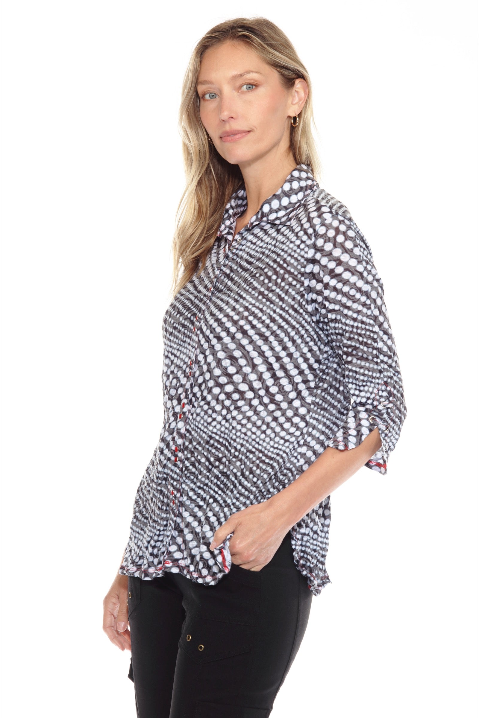 Sabrina Shirt - Dot Swirl - CARINE