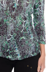 V-Neck Top - Serpent Mesh - CARINE