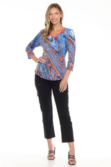 V-Neck Top - Blaze Drift - CARINE