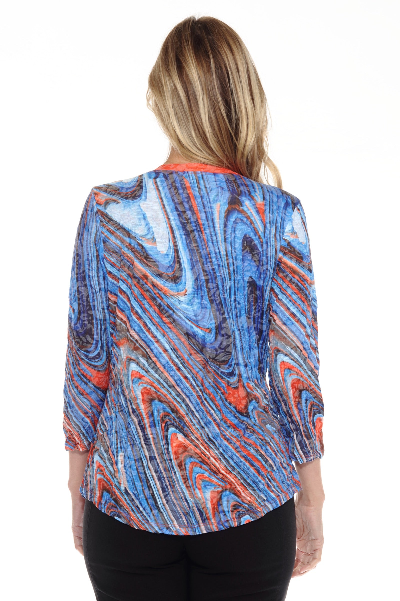 V-Neck Top - Blaze Drift - CARINE