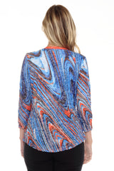 V-Neck Top - Blaze Drift - CARINE