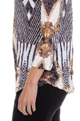 V-Neck Top - Gold Links - CARINE