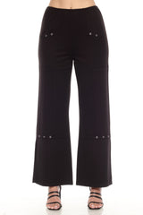 Checker Trim Pullover and Pant Matching Set - Black/White