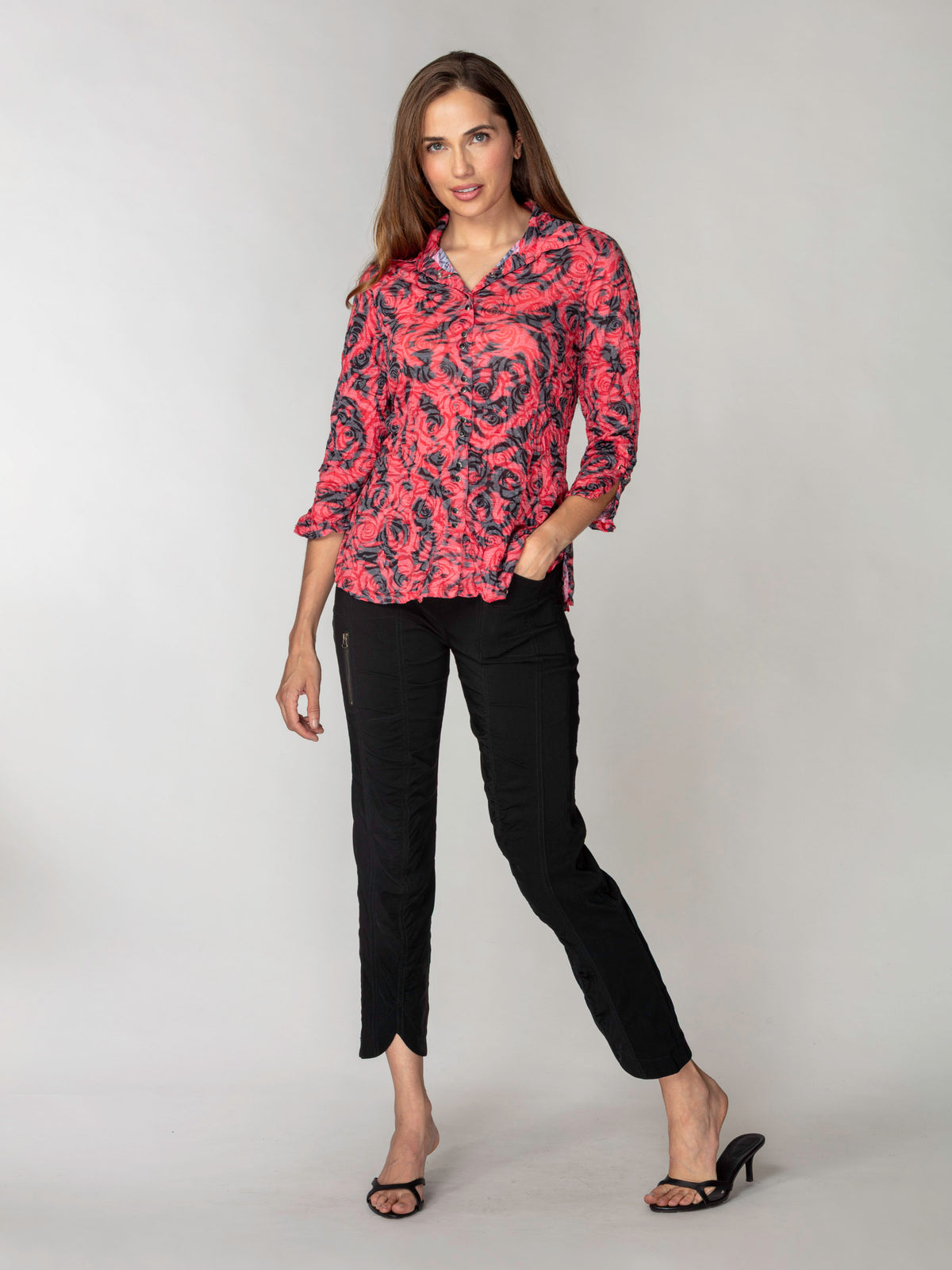 Sabrina Shirt - Scarlet Rose