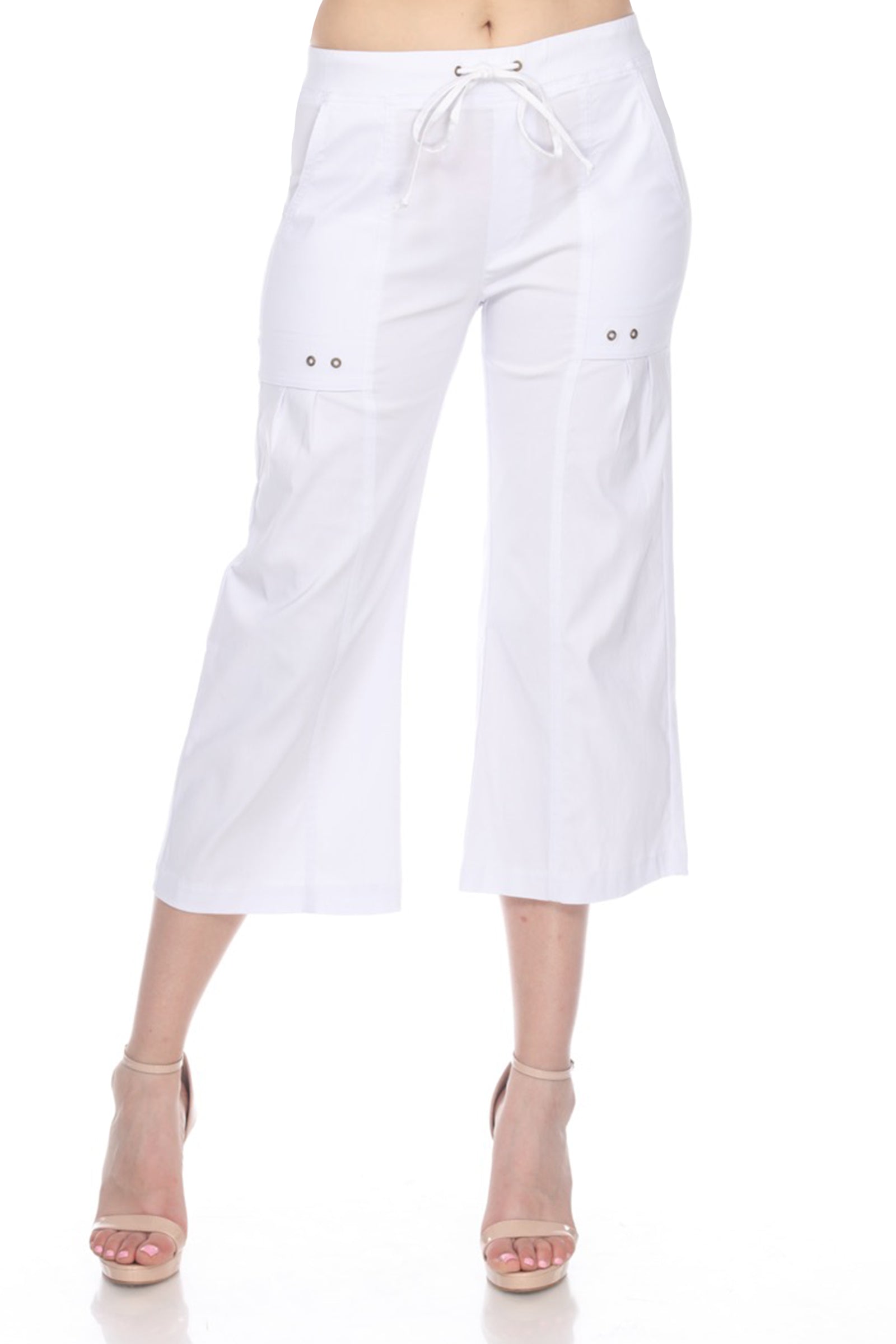 Wide Leg Drawstring Capri - CARINE