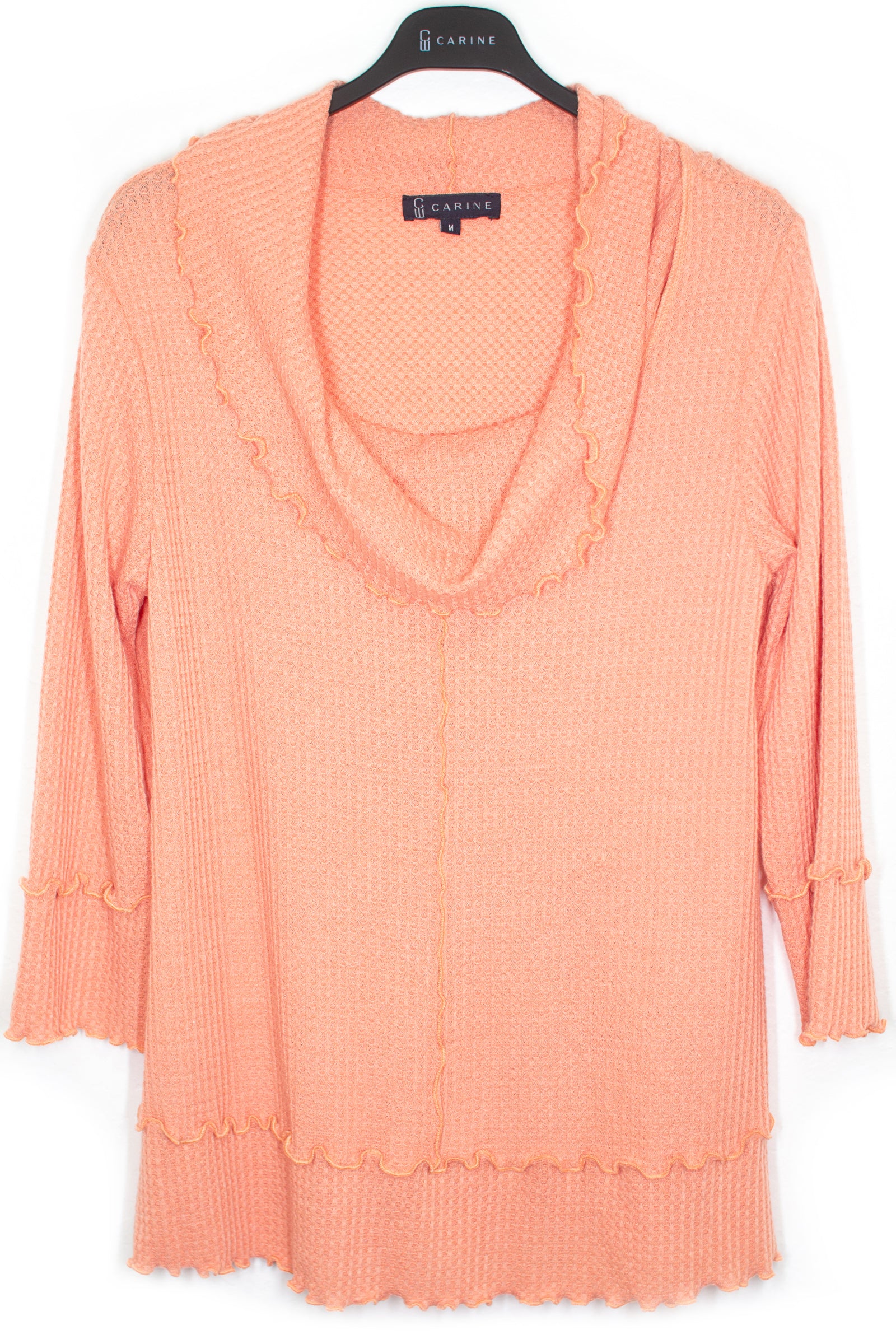 Cowl Neck Ruffle Edge Top - CARINE